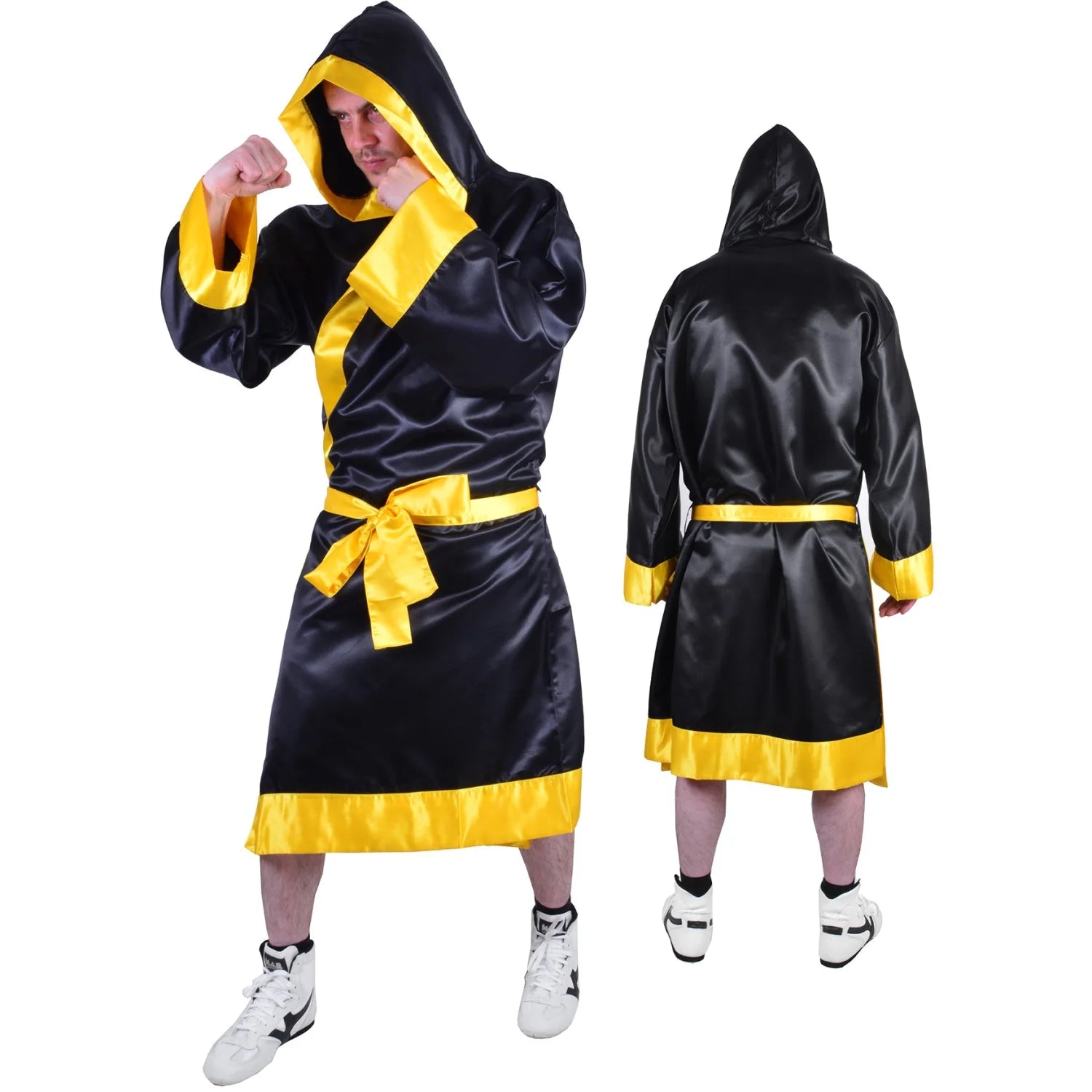 MAR-097A | Yellow & Black Boxing and Kickboxing Robe - Robes