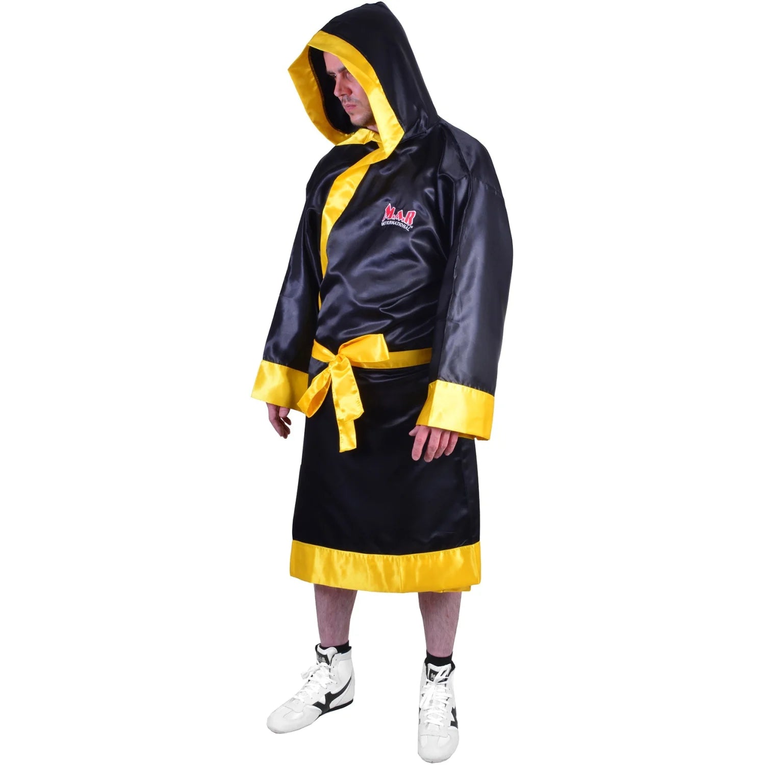 MAR-097A | Yellow & Black Boxing and Kickboxing Robe - Robes