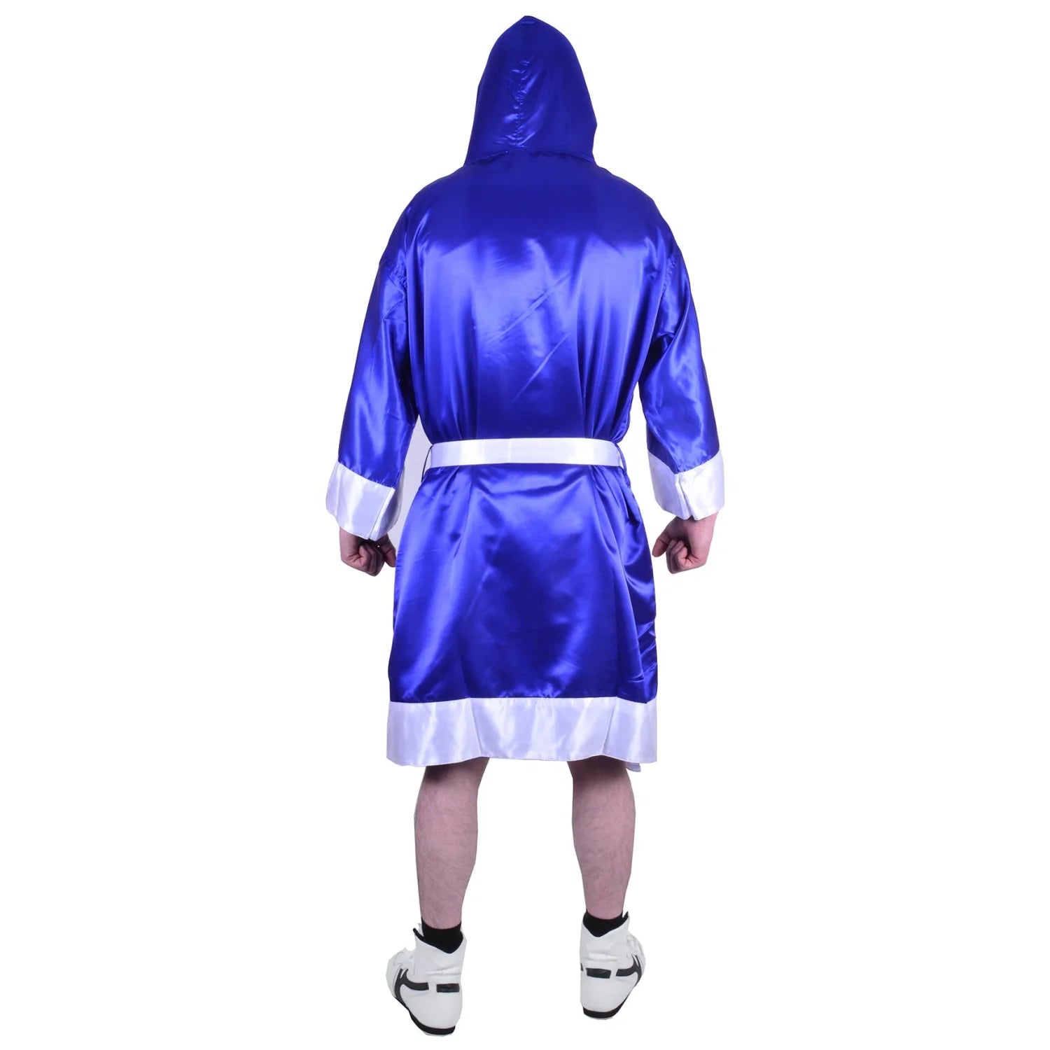 MAR-097B | Blue & White Boxing & Kickboxing Robe - Robes