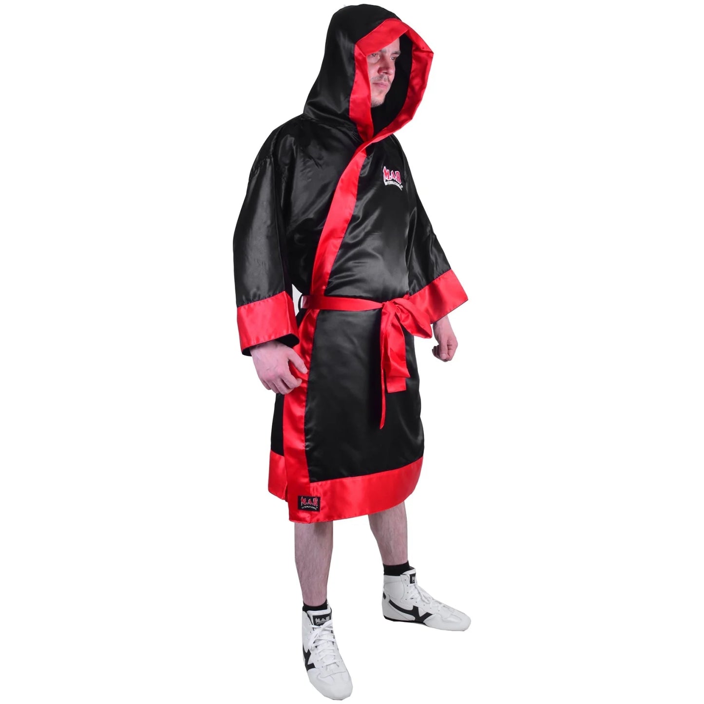 MAR-097C | Red & Black Boxing & Kickboxing Robe - Robes