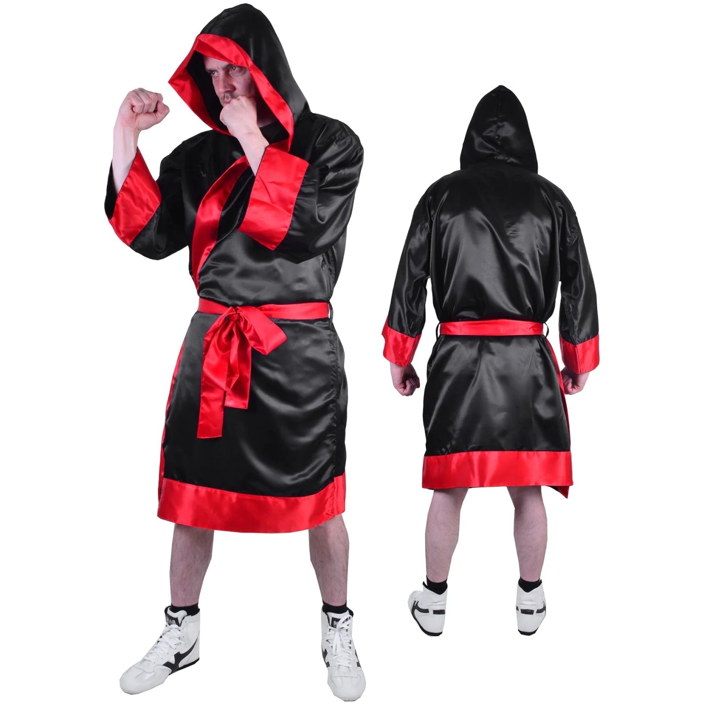 MAR-097C | Red & Black Boxing & Kickboxing Robe - Robes