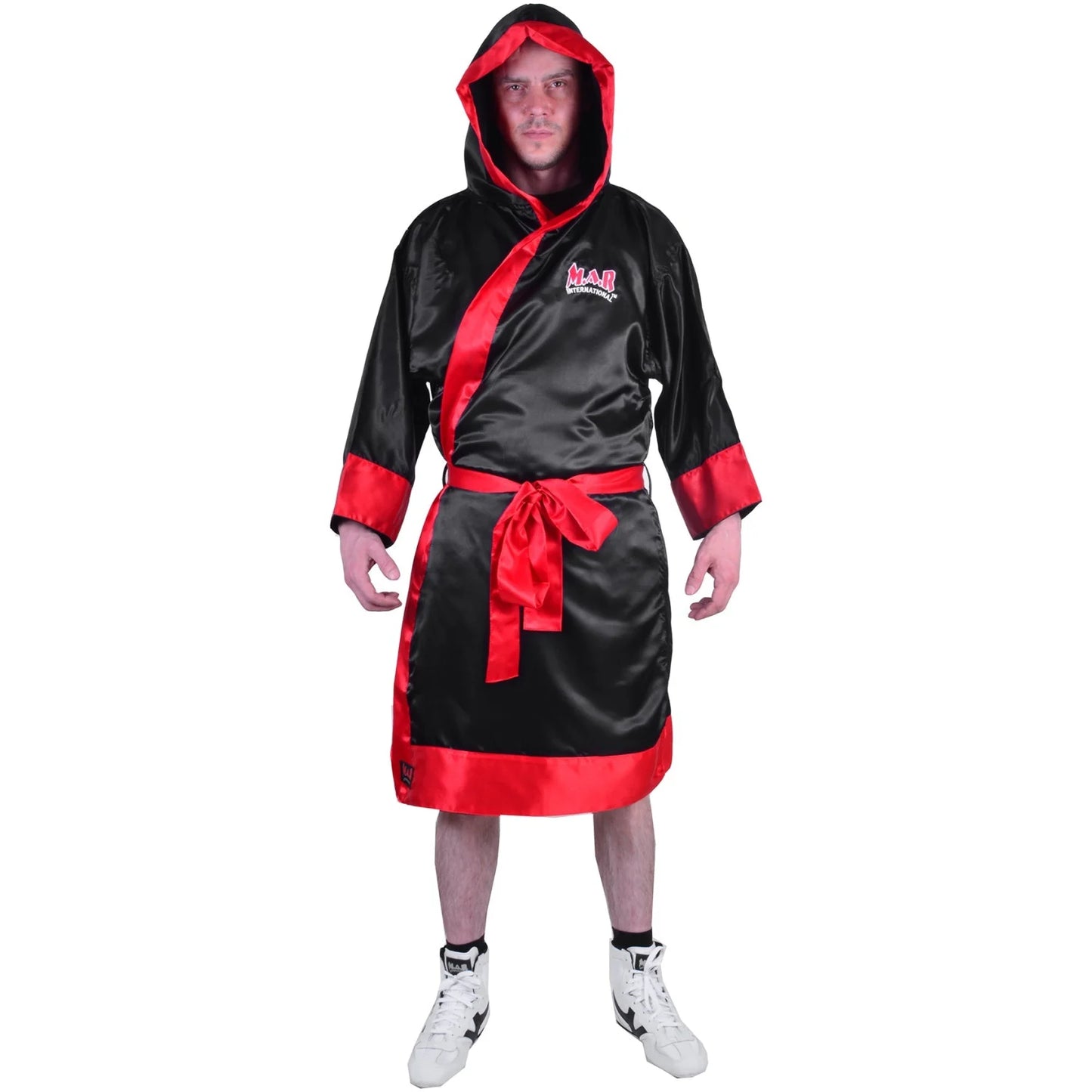 MAR-097C | Red & Black Boxing & Kickboxing Robe - Robes