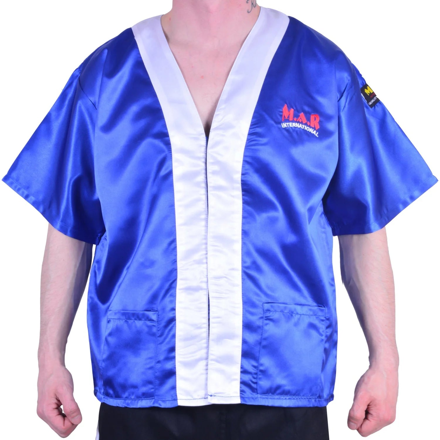 MAR-099C | Blue Boxing Cornerman’s Jacket - Robes
