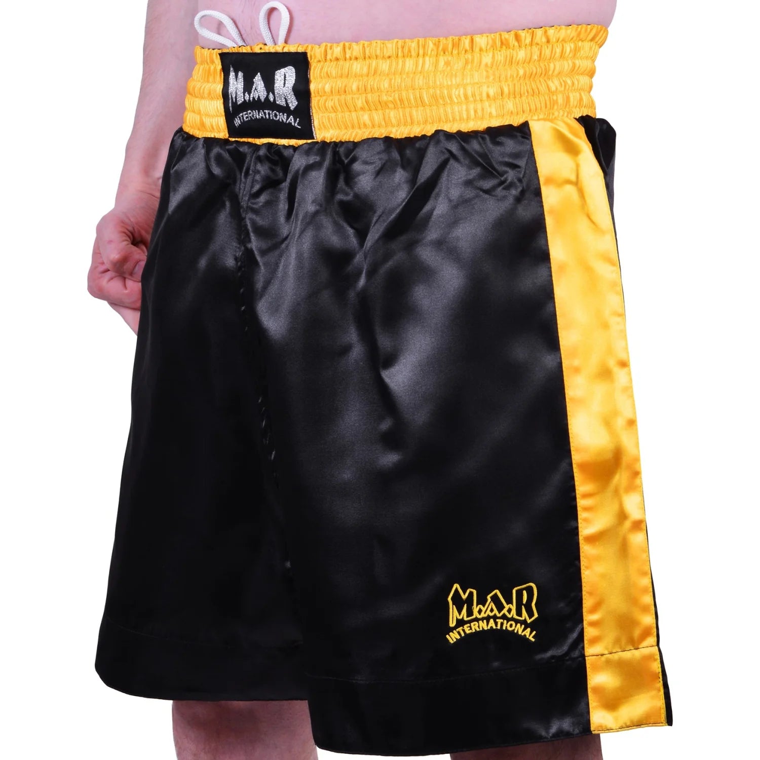 MAR-103A | Black & Yellow Boxing Shorts - Shorts
