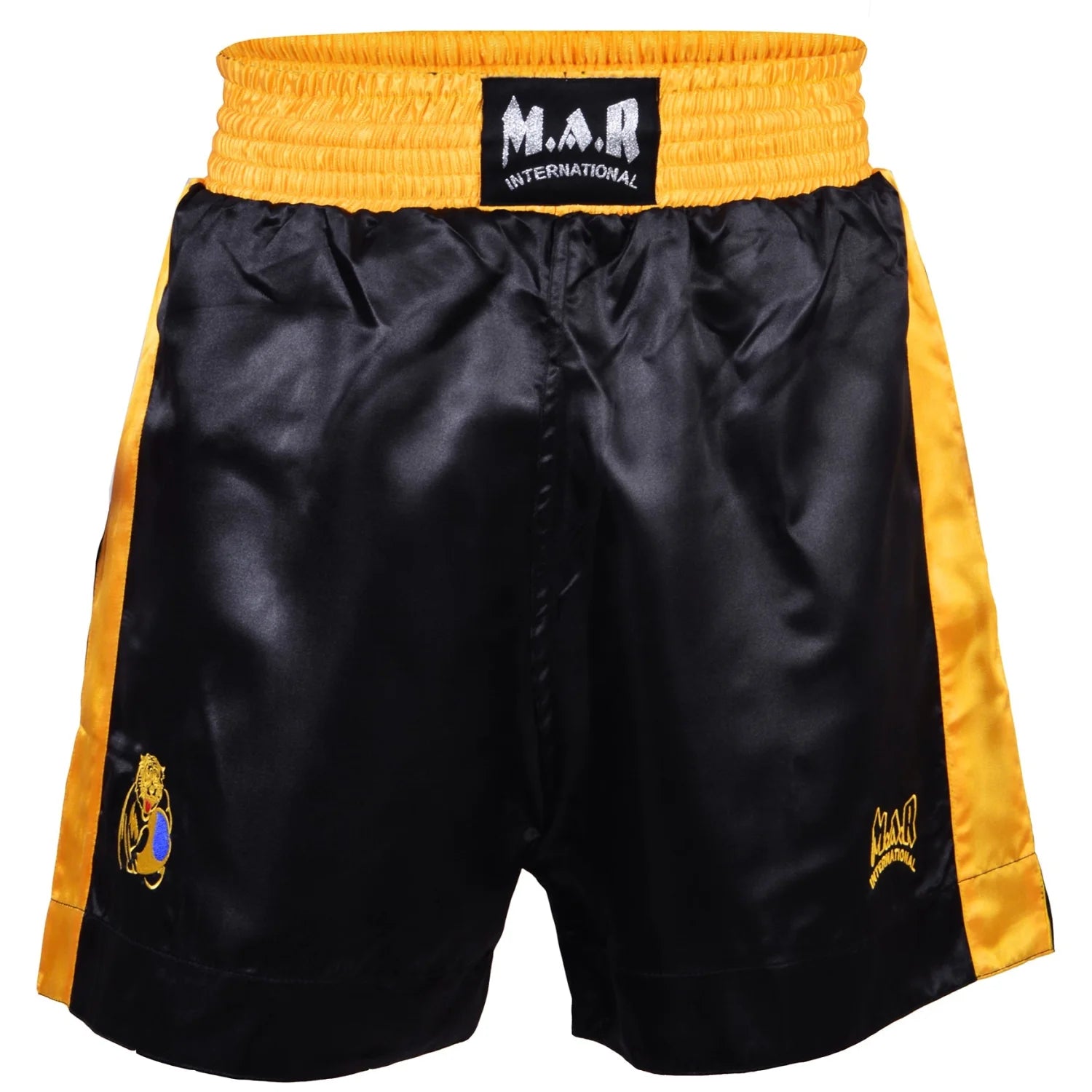 MAR-103A | Black & Yellow Boxing Shorts - Shorts