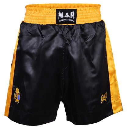 MAR-103A | Black & Yellow Boxing Shorts - Shorts