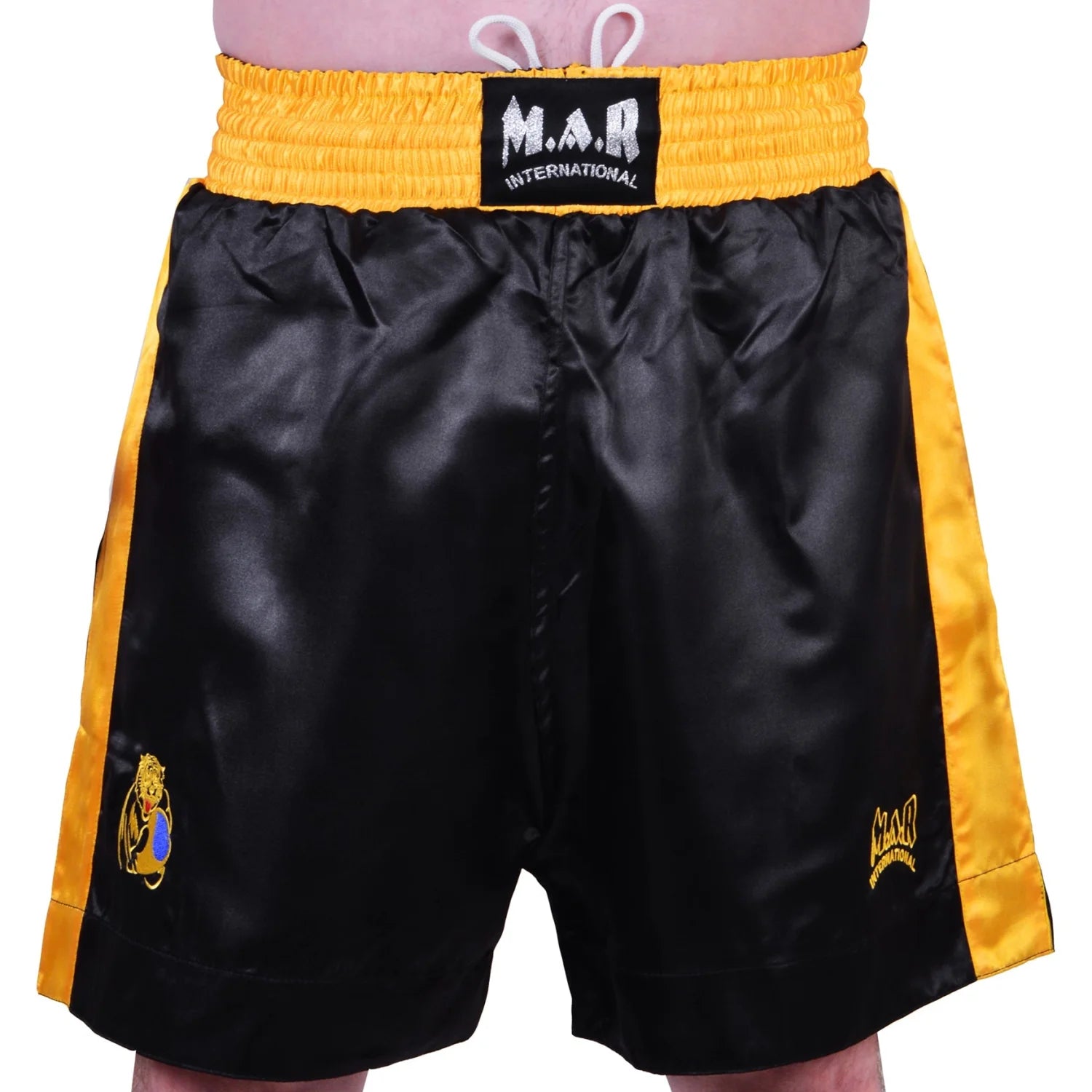 MAR-103A | Black & Yellow Boxing Shorts - Shorts