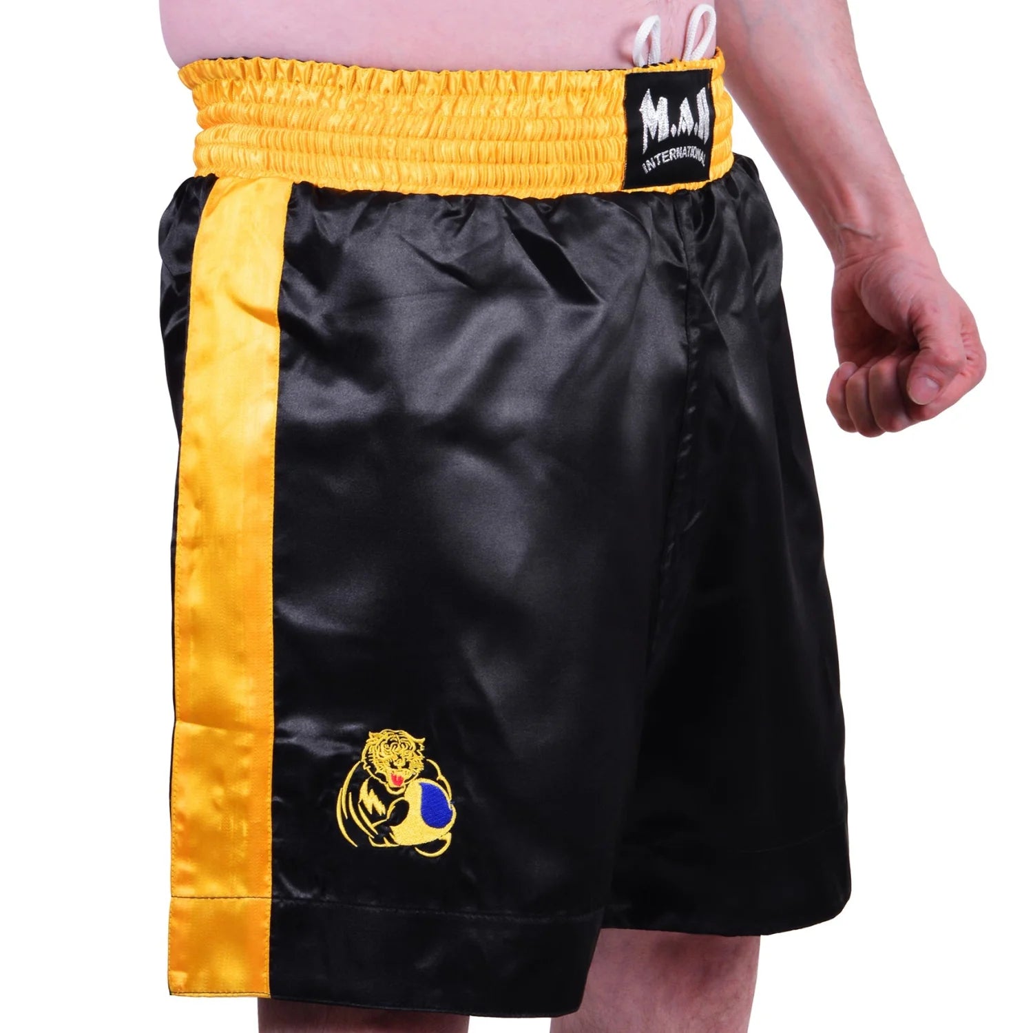 MAR-103A | Black & Yellow Boxing Shorts - Shorts