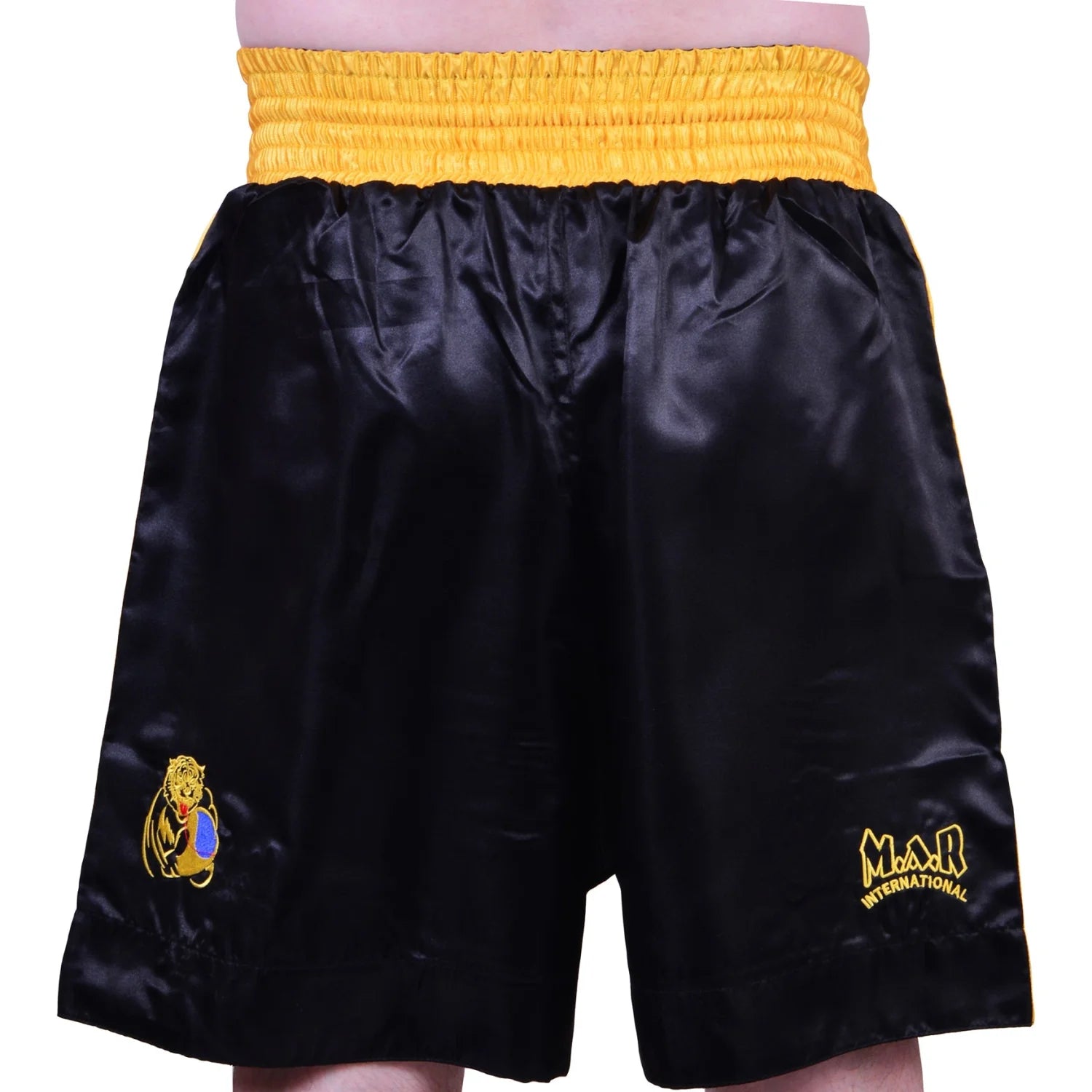 MAR-103A | Black & Yellow Boxing Shorts - Shorts