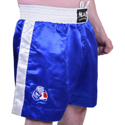 MAR-103B | Blue & White Boxing Shorts - Shorts