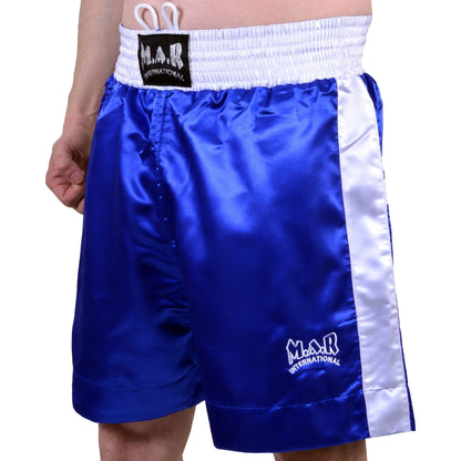 MAR-103B | Blue & White Boxing Shorts - Shorts