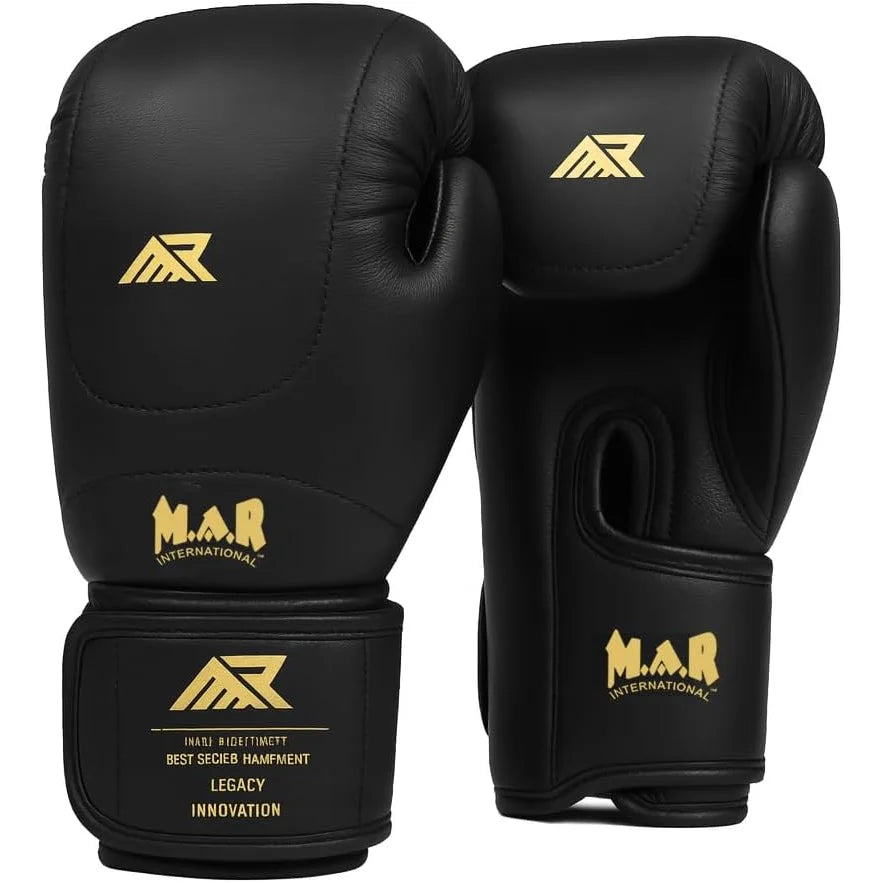 MAR-112D | Black Boxing & Kickboxing Gloves - Gloves