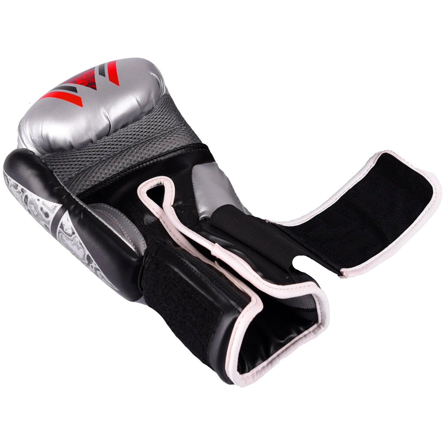 MAR-113A | Grey & Black Boxing/Kickboxing Competition Gloves - Gloves