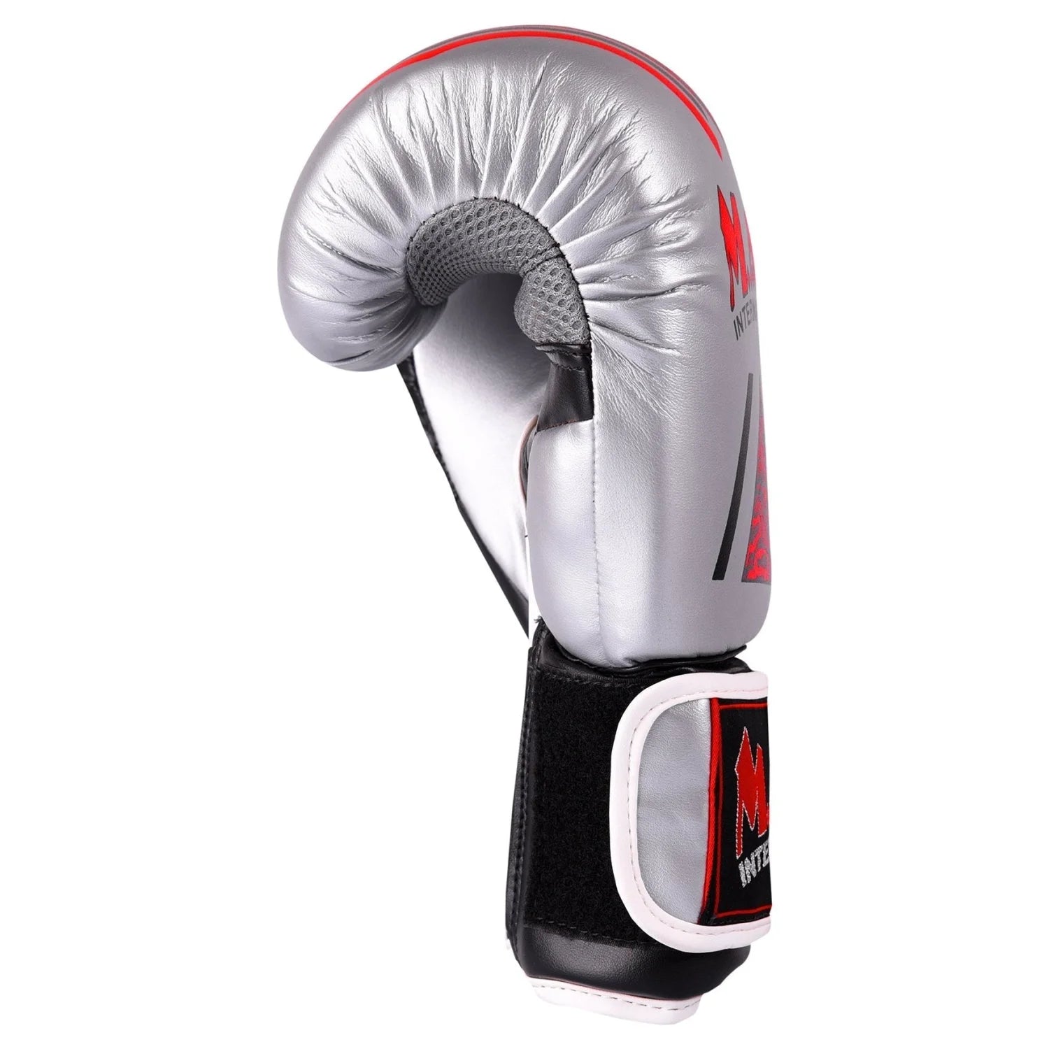 MAR-113A | Grey & Black Boxing/Kickboxing Competition Gloves - Gloves
