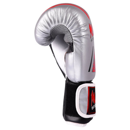 MAR-113A | Grey & Black Boxing/Kickboxing Competition Gloves - Gloves