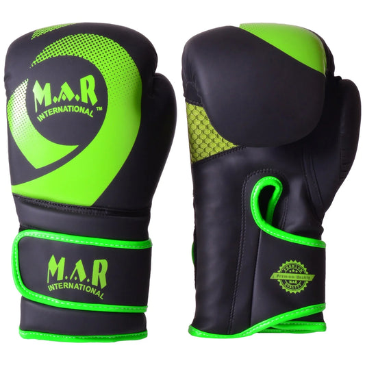 MAR-113E | Green Boxing & Kickboxing Competition Gloves - Gloves
