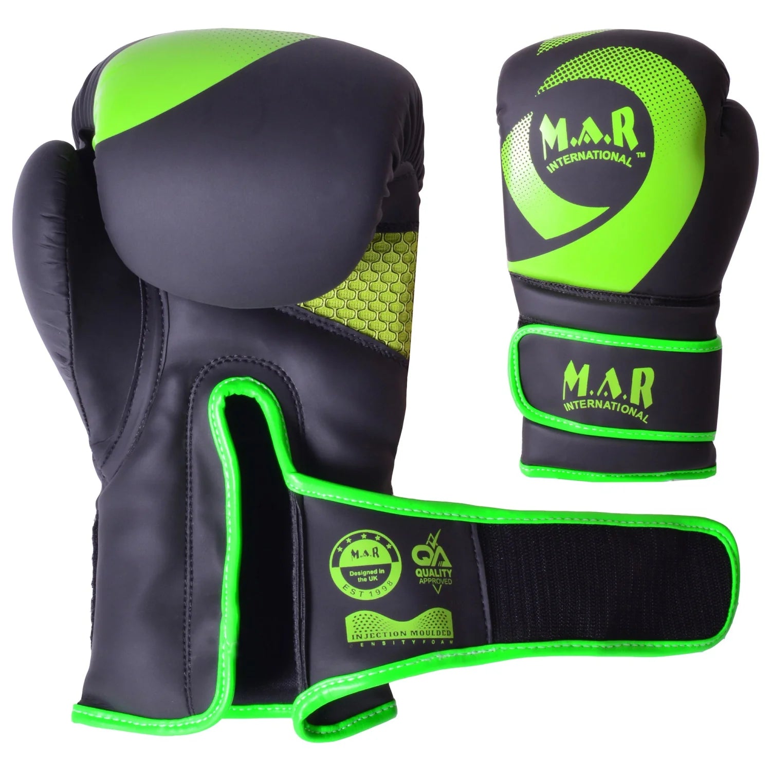 MAR-113E | Green Boxing & Kickboxing Competition Gloves - Gloves