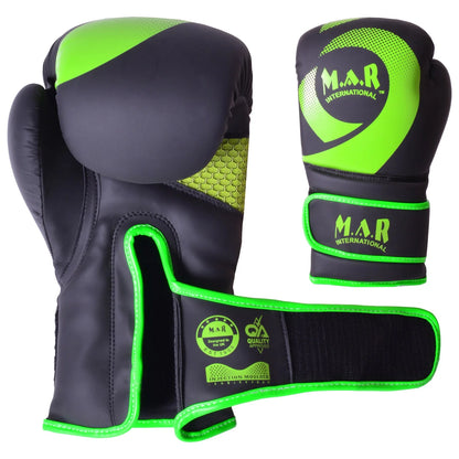 MAR-113E | Green Boxing & Kickboxing Competition Gloves - Gloves