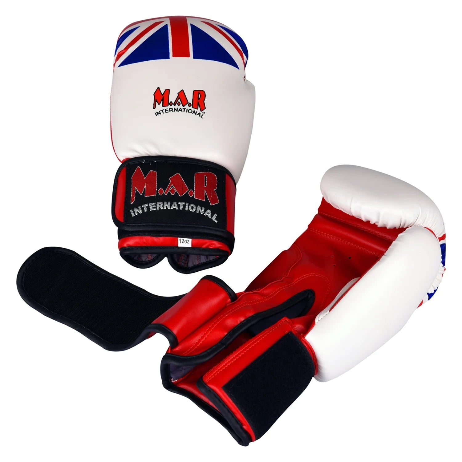 MAR-114 | White Union Jack Boxing/Kickboxing Gloves - Gloves