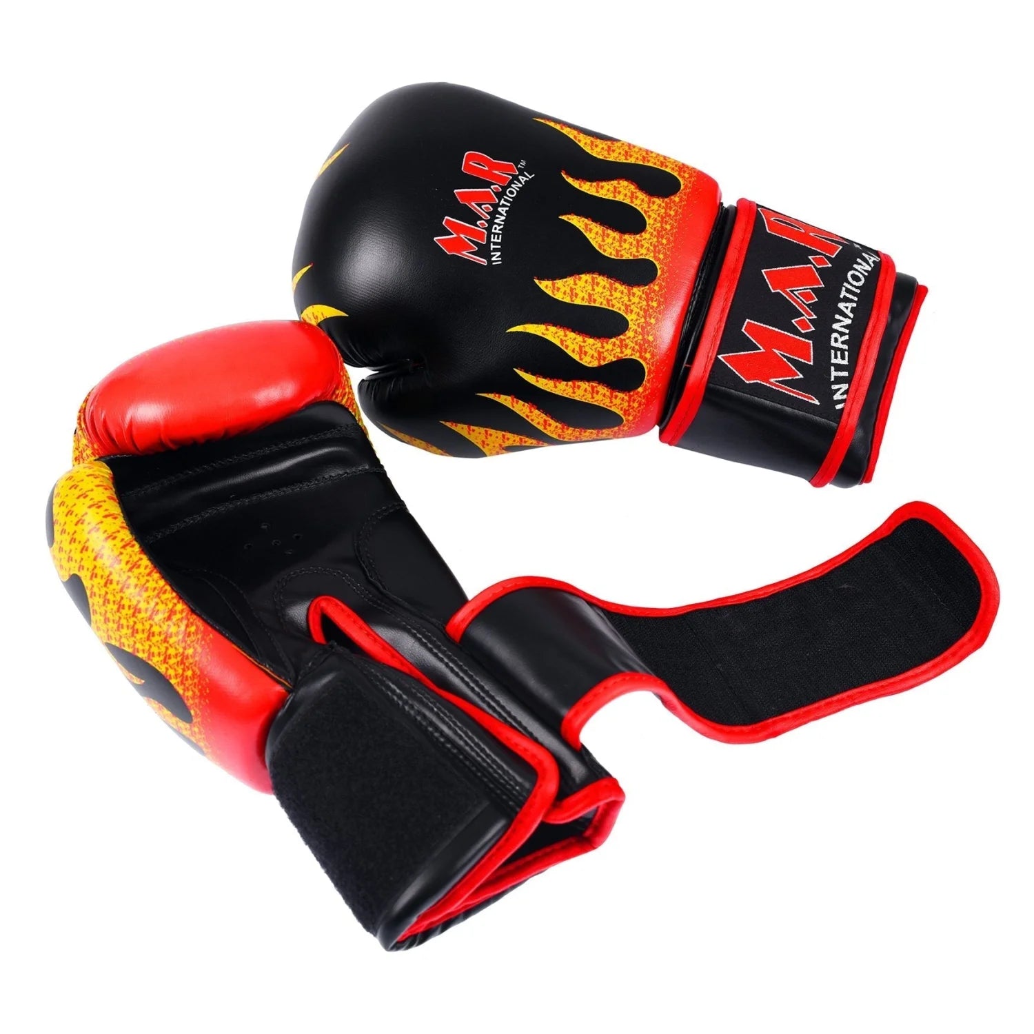 MAR-118A | Flame Print Boxing & Kickboxing Gloves - Gloves