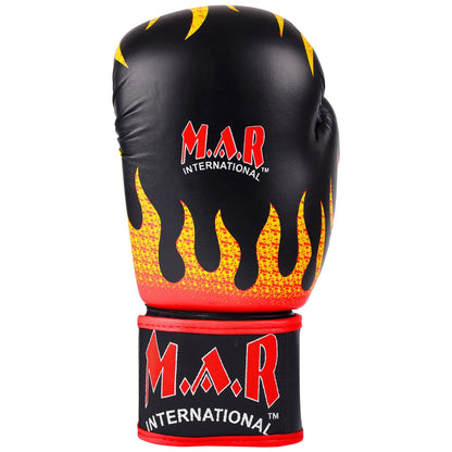 MAR-118A | Flame Print Boxing & Kickboxing Gloves - Gloves