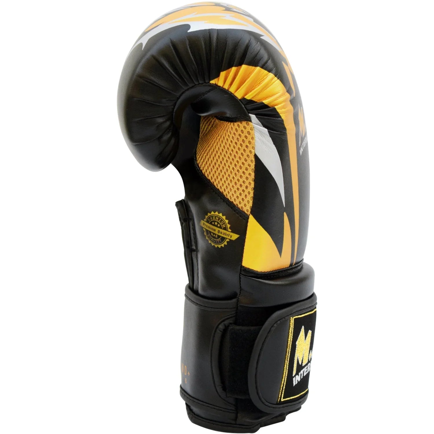 MAR-118B | Gold & Black Tiger Print Boxing & Kickboxing Gloves - Gloves