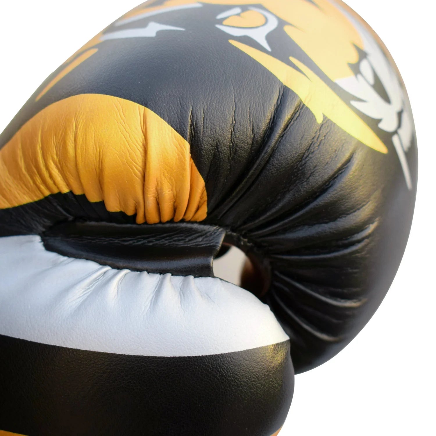 MAR-118B | Gold & Black Tiger Print Boxing & Kickboxing Gloves - Gloves