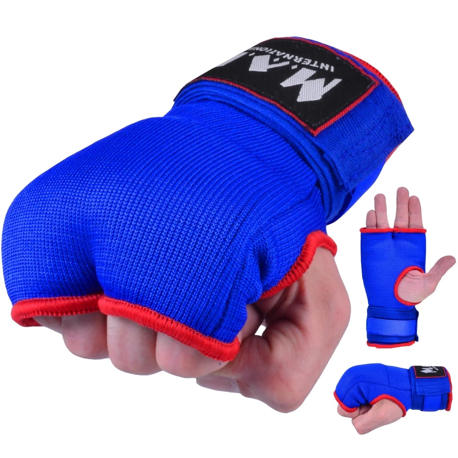 MAR-119C | Blue Hand Wrap Mitts w/ Padded Knuckles - Small Accessories