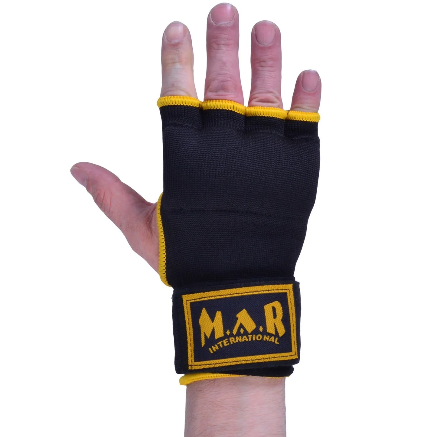 MAR-119D | Black Hand Wrap Mitts w/ Gel Padded Knuckles - Small Accessories