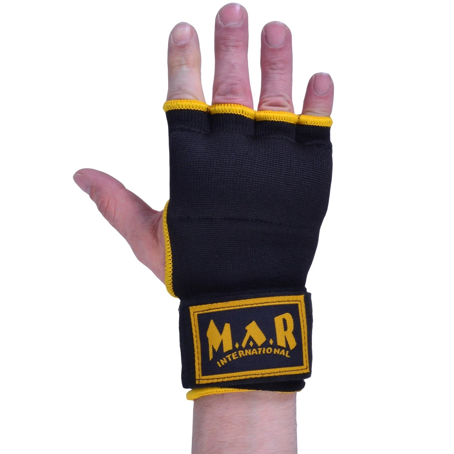 MAR-119D | Black Hand Wrap Mitts w/ Gel Padded Knuckles - Small Accessories