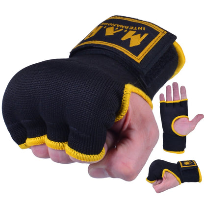 MAR-119D | Black Hand Wrap Mitts w/ Gel Padded Knuckles - Small Accessories