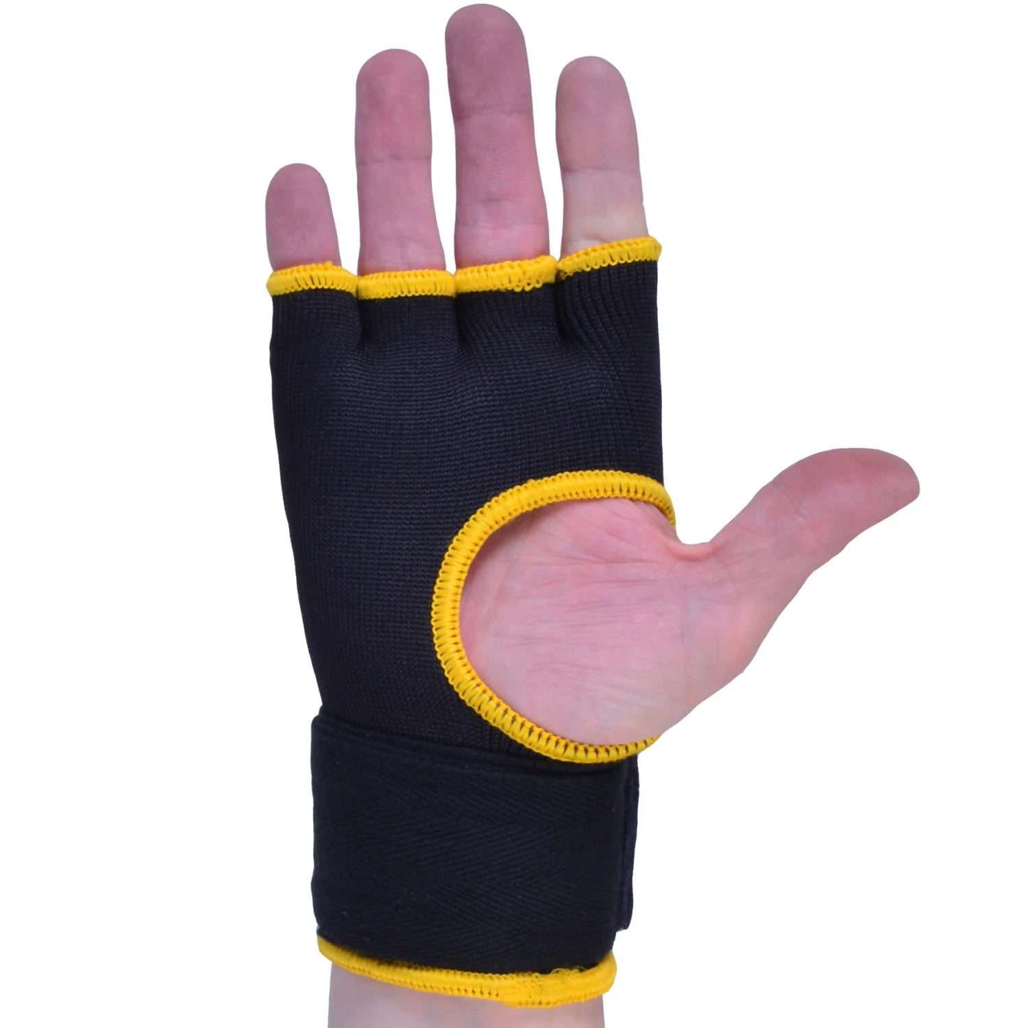 MAR-119D | Black Hand Wrap Mitts w/ Gel Padded Knuckles - Small Accessories