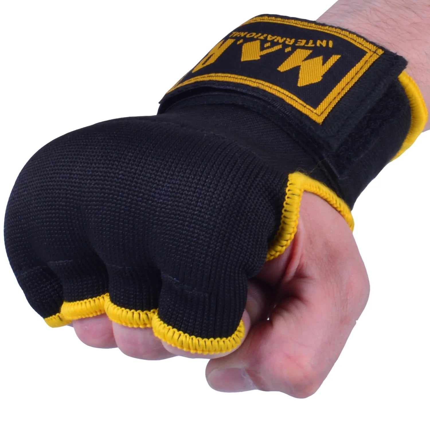 MAR-119D | Black Hand Wrap Mitts w/ Gel Padded Knuckles - Small Accessories