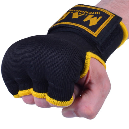 MAR-119D | Black Hand Wrap Mitts w/ Gel Padded Knuckles - Small Accessories