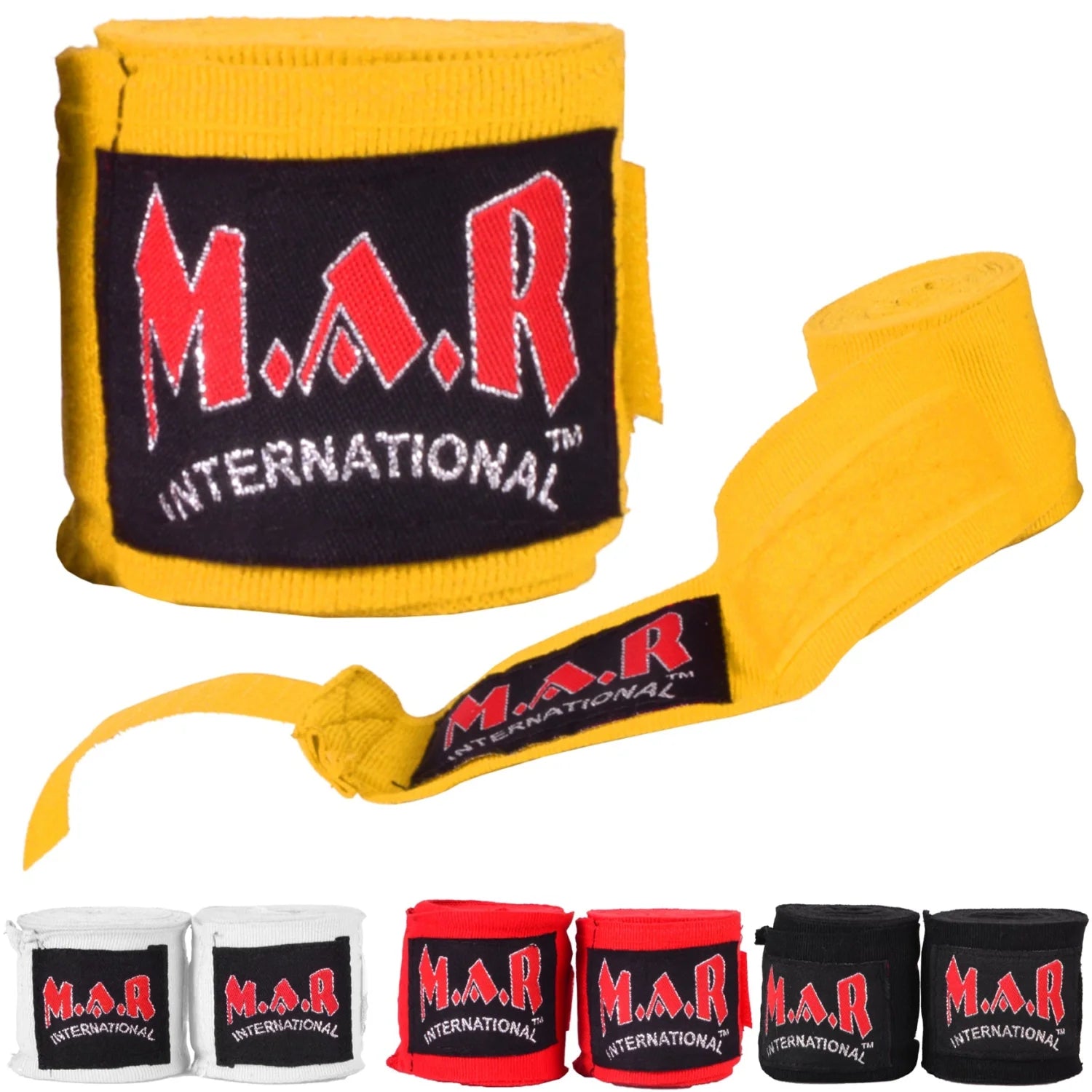MAR-120D | Yellow Boxing/Martial Arts Hand Wraps - Small Accessories
