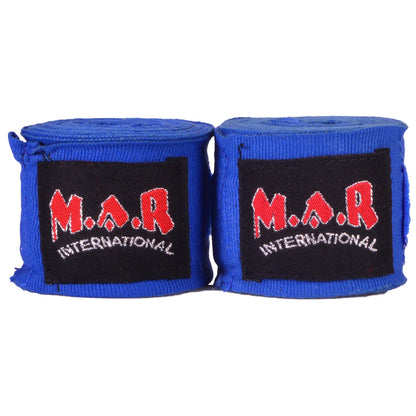 MAR-121D | Blue Elasticated Boxing & Martial Arts Hand Wraps - Small Accessories