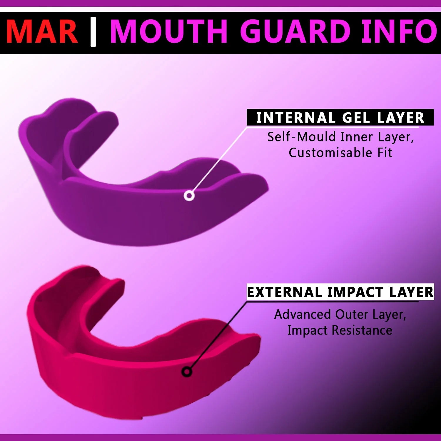 MAR-123B | Purple Gel Mouth Guard/Gum Shield - Small Accessories