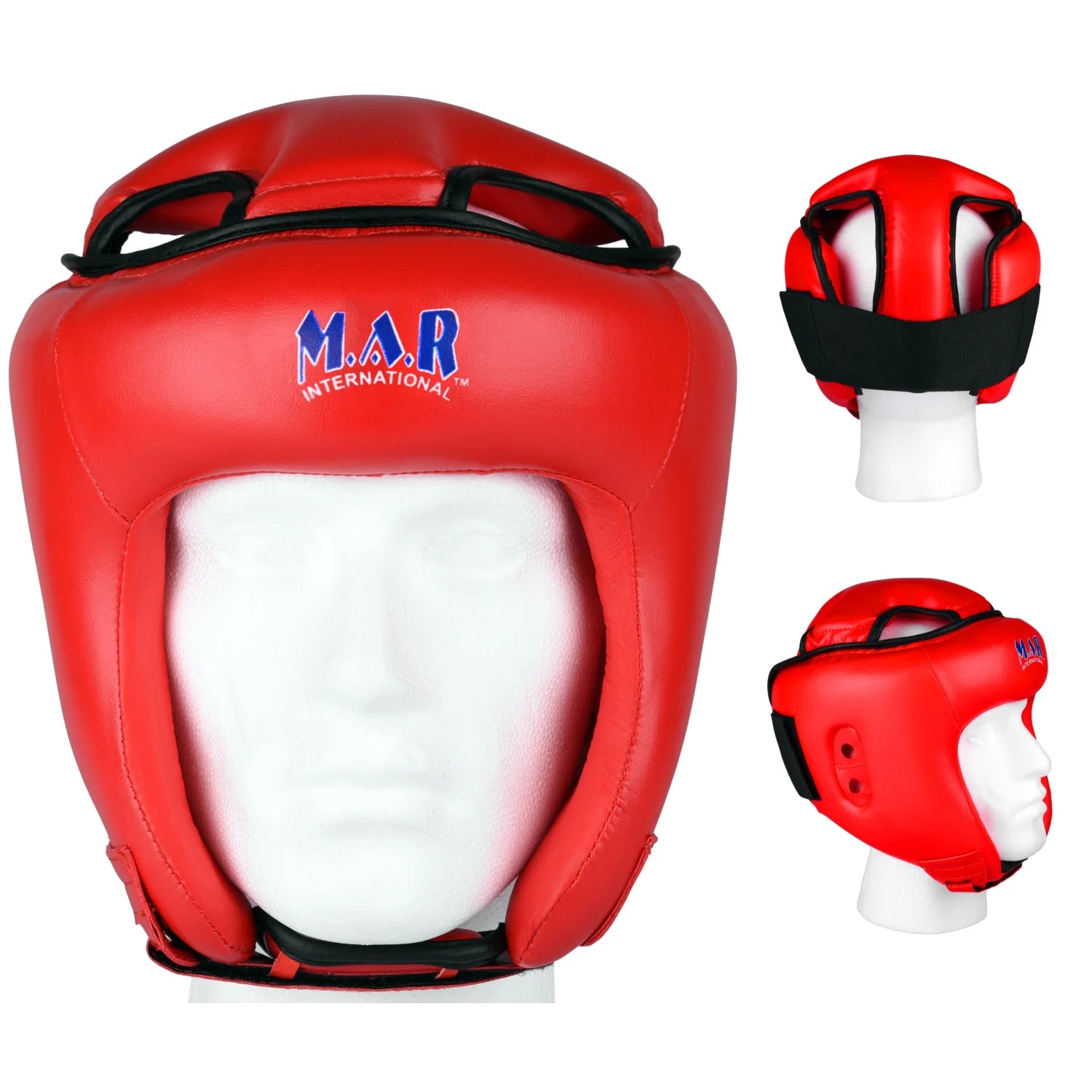 MAR-127A | Red Kickboxing/Boxing Head Guard For Training - Head Guard