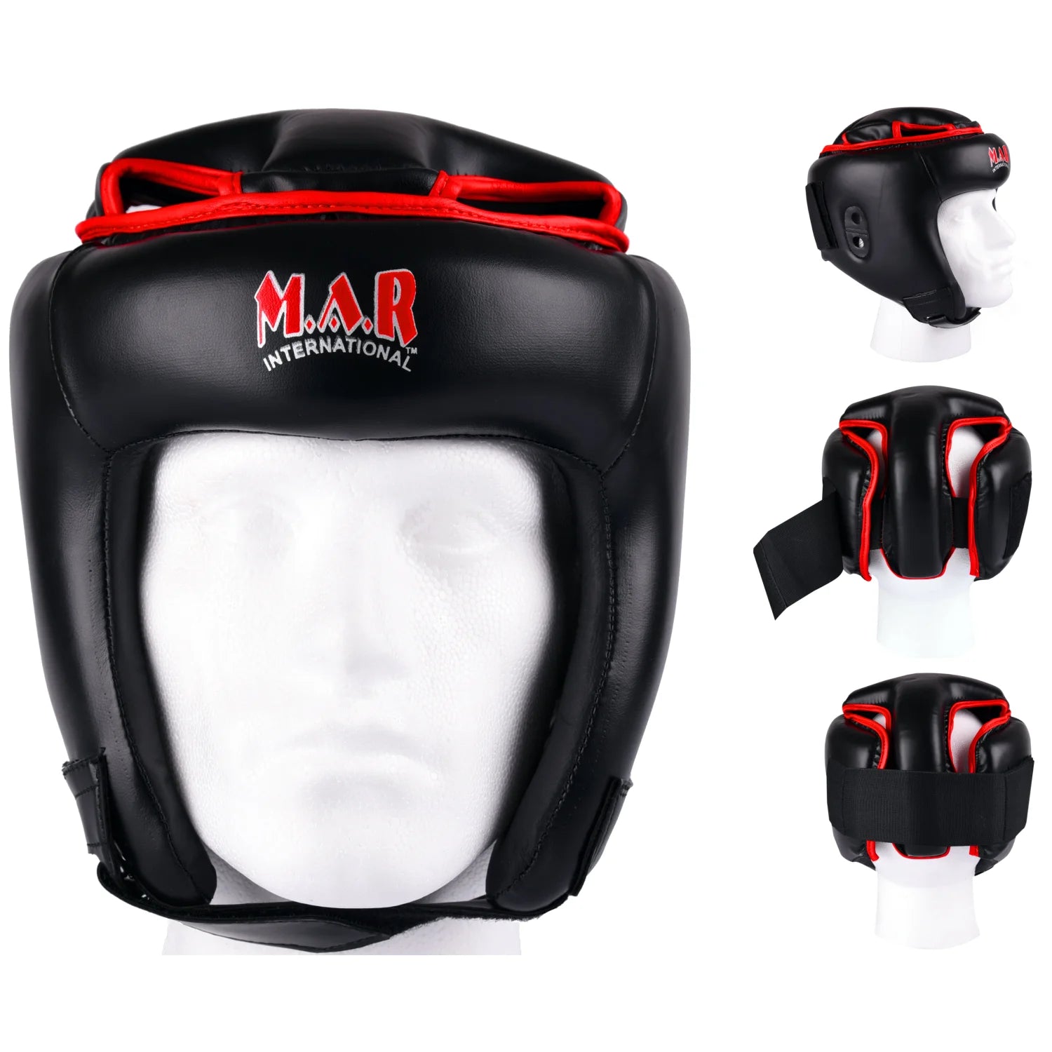 MAR-127B | Black Kickboxing/Boxing Head Guard For Training - Head Guard