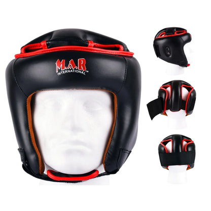 MAR-128B | Black Kickboxing & Thai Boxing Competition Head Guard - Head Guard