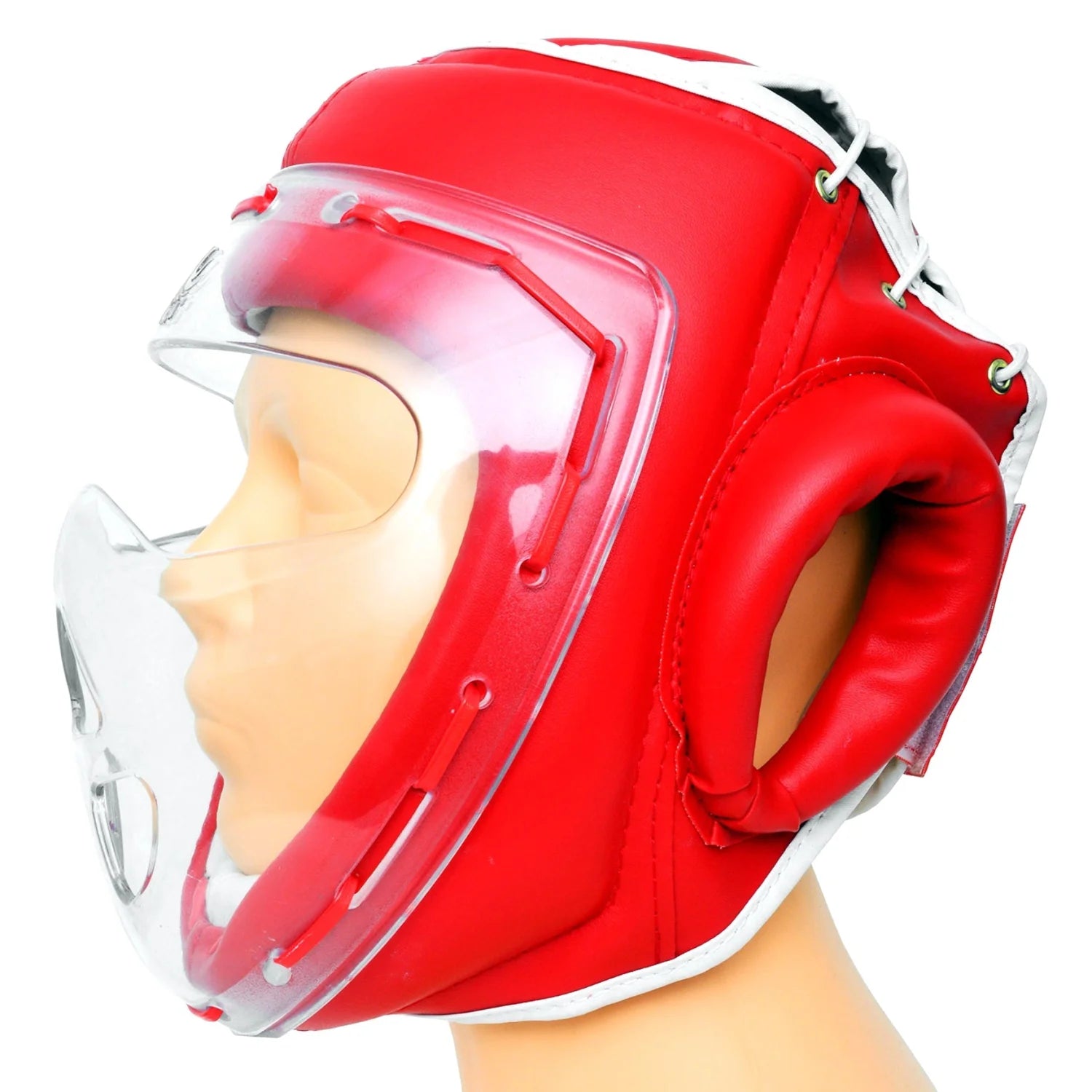MAR-133A | Red Transparent Mask Head Guard - Head Guard