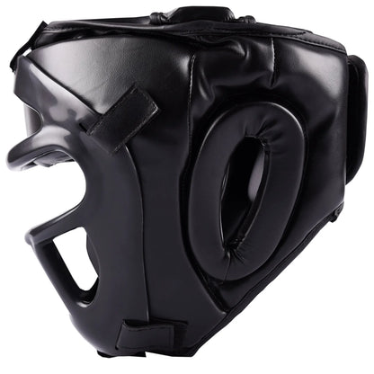 MAR-134B | Black Head Guard w/ Grill Mask For Training - Head Guard