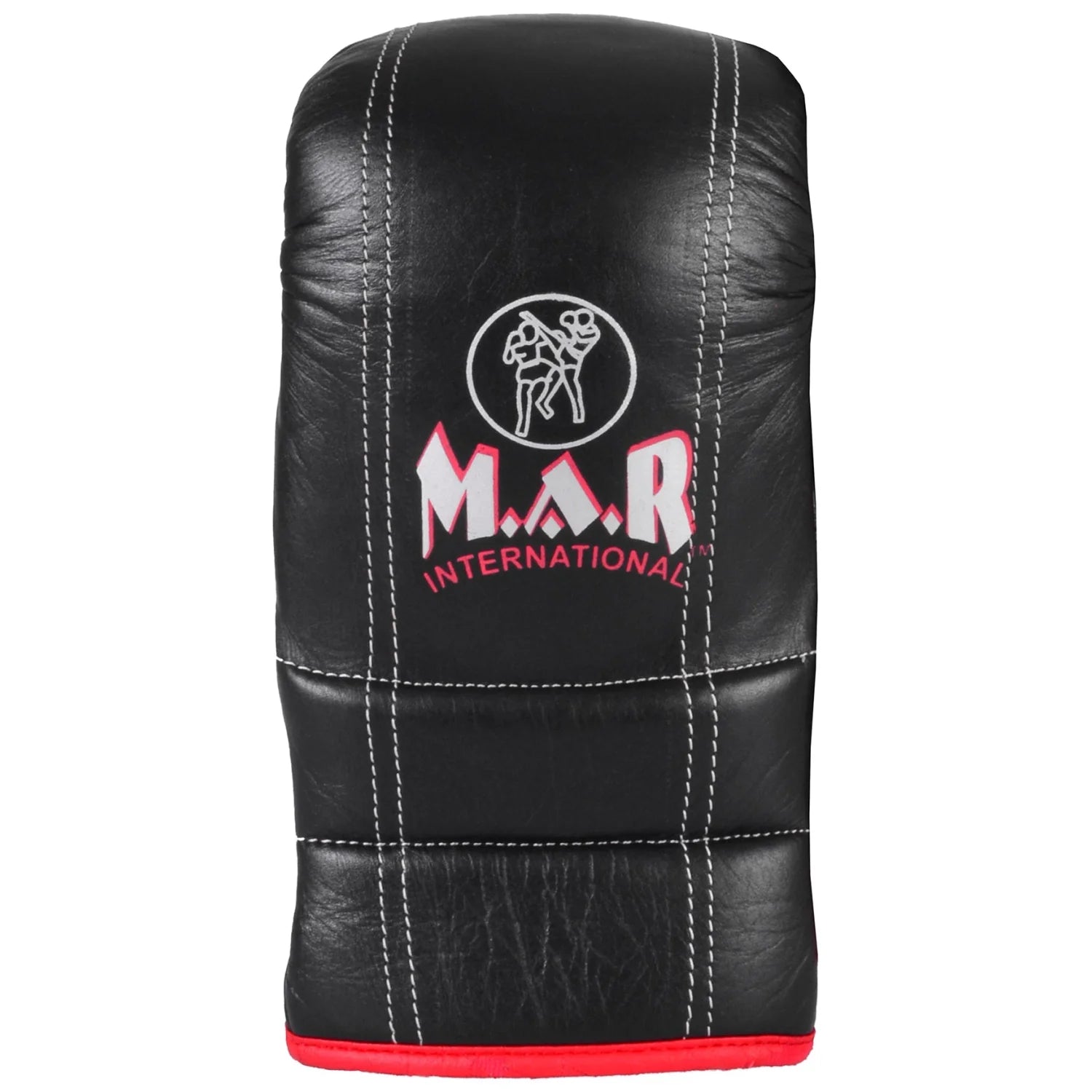 MAR-137 | Black Double Ribbed Bag Gloves For Pro Training - Gloves