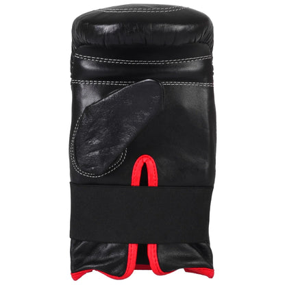 MAR-137 | Black Double Ribbed Bag Gloves For Pro Training - Gloves