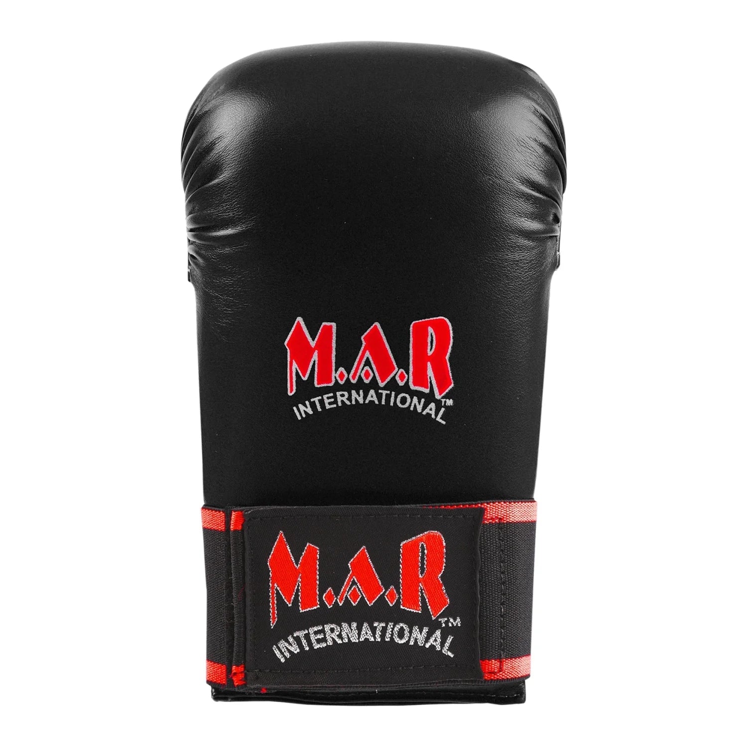 MAR-141A | Black Karate Gloves w/ Moulded Padding - Compact Gloves