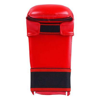 MAR-141C | Red Karate Gloves w/ Moulded Padding - Compact Gloves