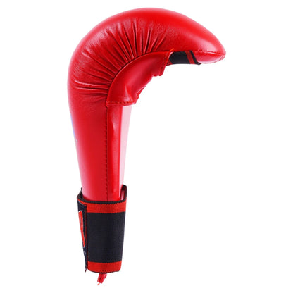 MAR-141C | Red Karate Gloves w/ Moulded Padding - Compact Gloves