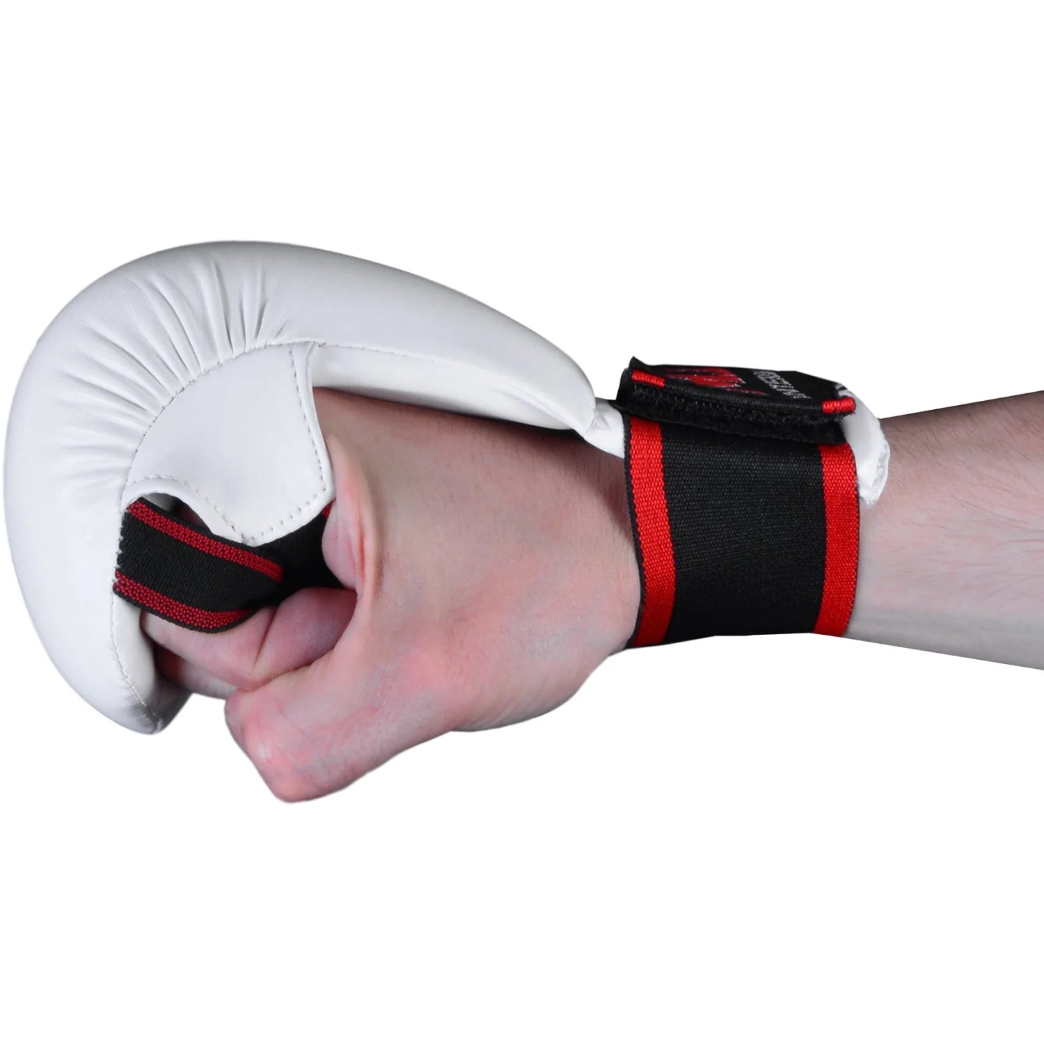 MAR-142C | White Karate Gloves w/ Moulded Padding - Compact Gloves
