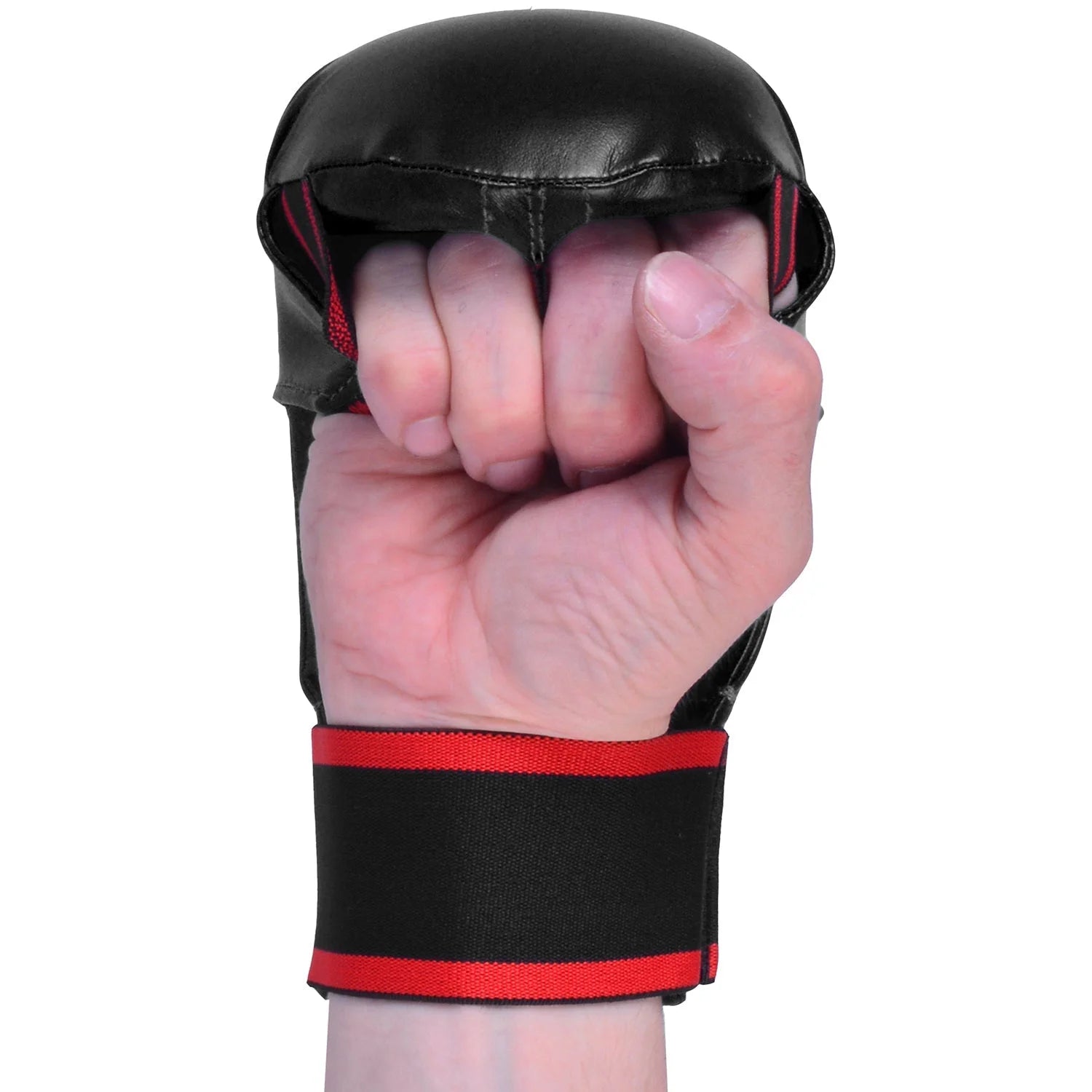 MAR-142D | Black Karate Gloves w/ Moulded Padding - Compact Gloves