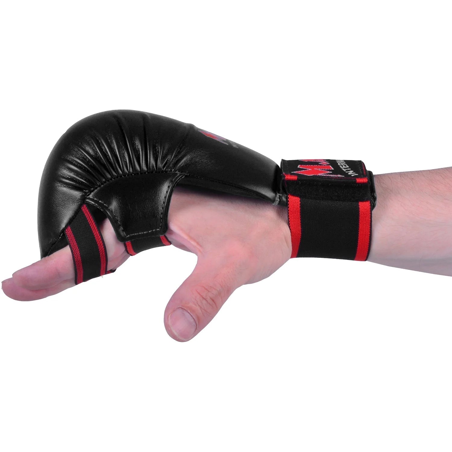 MAR-142D | Black Karate Gloves w/ Moulded Padding - Compact Gloves